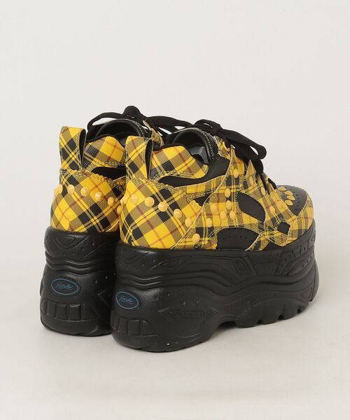 「YOSUKE」 ローカットスニーカー 23.5 ブラック×イエロー レディース_画像2