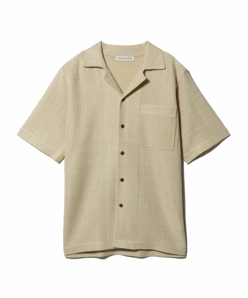 ESTNATION（エストネーション） 半袖シャツ MEDIUM ネイビー メンズ 