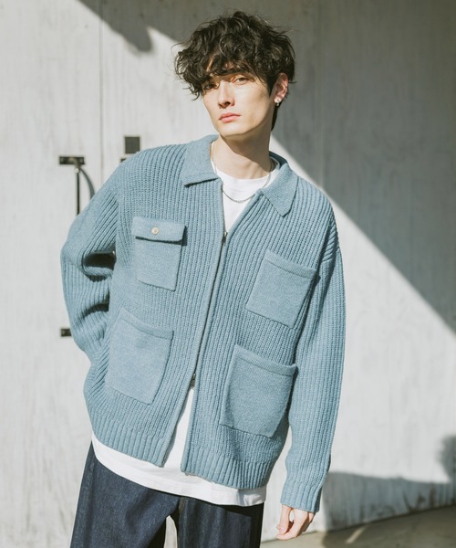 RAGEBLUE（レイジブルー） セーター ニット DOUBLE ZIP COVERALL KNIT