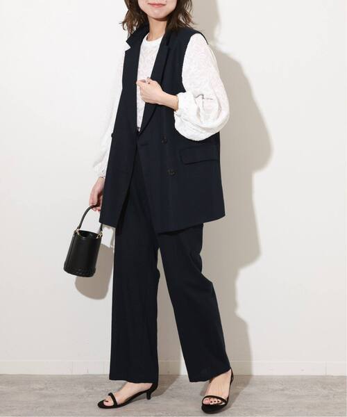 「JOURNAL STANDARD relume」 ベスト FREE ネイビー レディースの画像