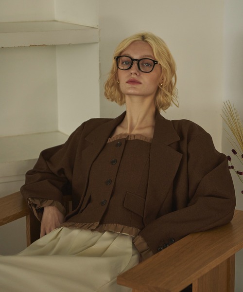 loin nuit テーラードジャケット FREE ブラウン レディース : ZOZOTOWN