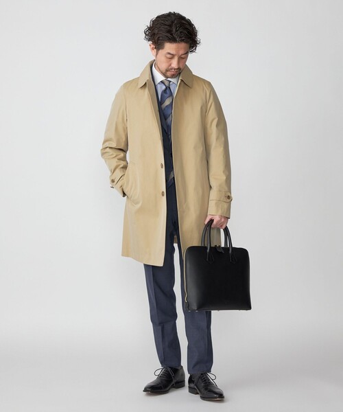 SHIPS（シップス） ステンカラーコート M ネイビー メンズ : ZOZOTOWN