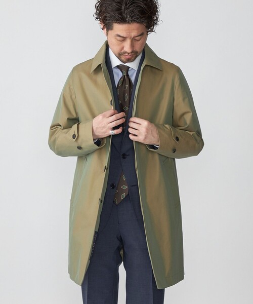 SHIPS（シップス） ステンカラーコート M ネイビー メンズ : ZOZOTOWN