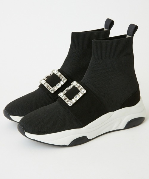 「+diana」 ハイカットスニーカー 24.0cm ブラック レディース_画像8
