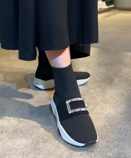 「+diana」 ハイカットスニーカー 24.0cm ブラック レディース_画像9
