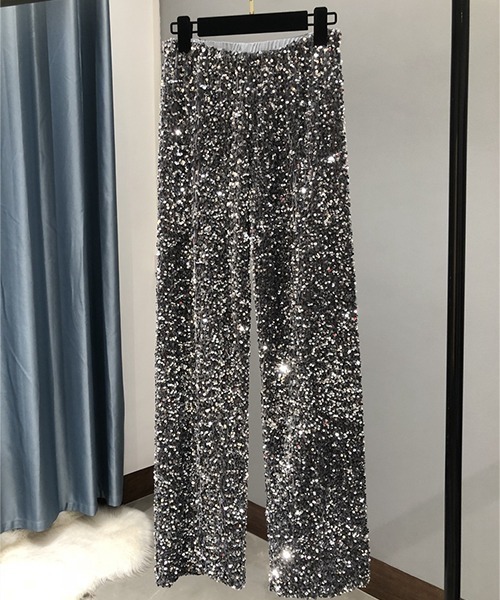 「chuclla」 イージーパンツ FREE シルバー レディース_画像3