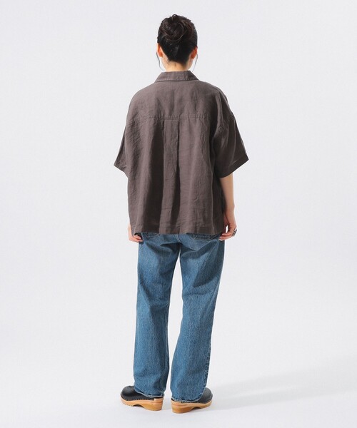 BEAMS BOY（ビームス ボーイ） ブラウス シャツ リネン ソリッド 