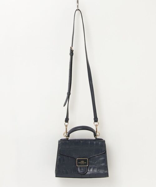 COACH ビジュー付きバッグ ベージュとネイビー COACH（コーチ） ビジュー2WAYバッグ - ネイビー レディース