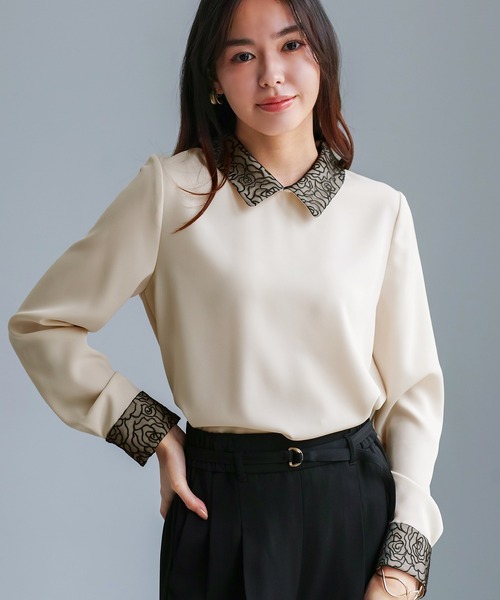 レースディテールブラウス 楽天市場】【SALE／30%OFF】レースディテールブラウス 24SS PROPORTION