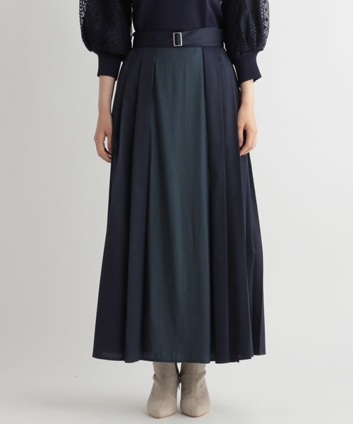 「Andemiu」 プリーツスカート FREE ダークブラウン レディース_画像2