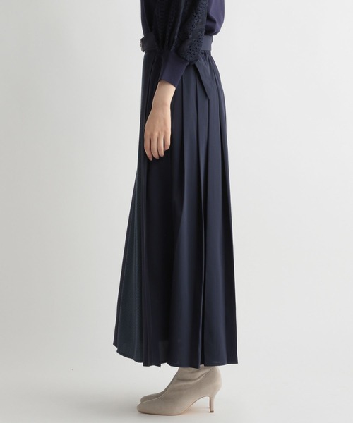 「Andemiu」 プリーツスカート FREE ダークブラウン レディース_画像3