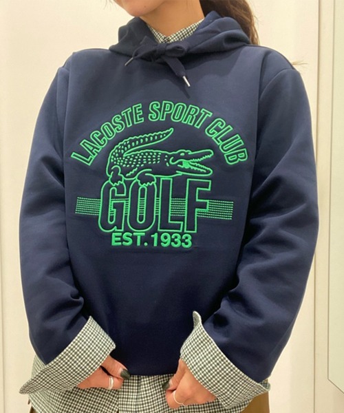 「LACOSTE」 「LACOSTE SPORT」プルオーバーパーカー 3 ネイビー メンズ