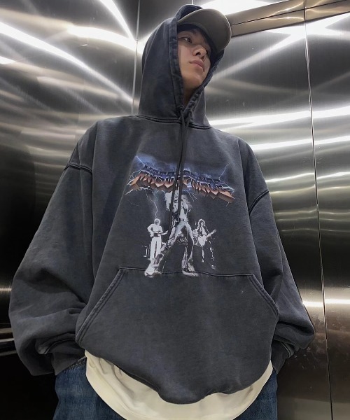「MASONPRINCE」 プルオーバーパーカー X-SMALL ダークグレー メンズ