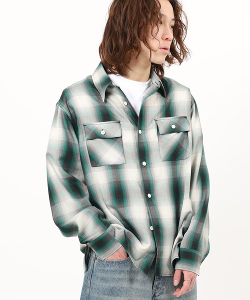 BIG MIKE（ビッグマイク） シャツ BIG MIKE Rayon Mix Ombre Shirts