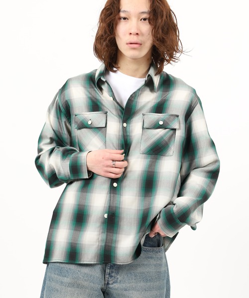 BIG MIKE（ビッグマイク） シャツ BIG MIKE Rayon Mix Ombre Shirts