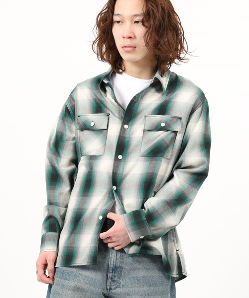 BIG MIKE（ビッグマイク） シャツ BIG MIKE Rayon Mix Ombre Shirts