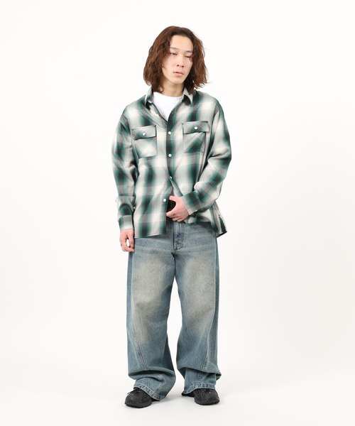 BIG MIKE（ビッグマイク） シャツ BIG MIKE Rayon Mix Ombre Shirts
