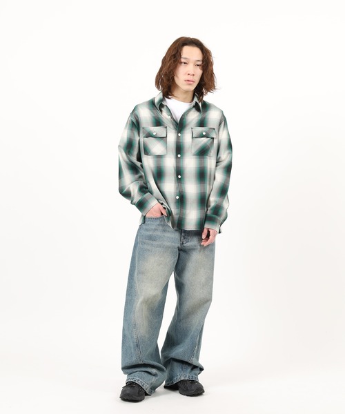 BIG MIKE（ビッグマイク） シャツ BIG MIKE Rayon Mix Ombre Shirts