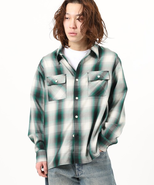 BIG MIKE（ビッグマイク） シャツ BIG MIKE Rayon Mix Ombre Shirts