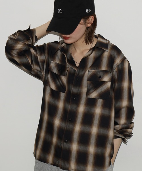 BIG MIKE（ビッグマイク） シャツ BIG MIKE Rayon Mix Ombre Shirts
