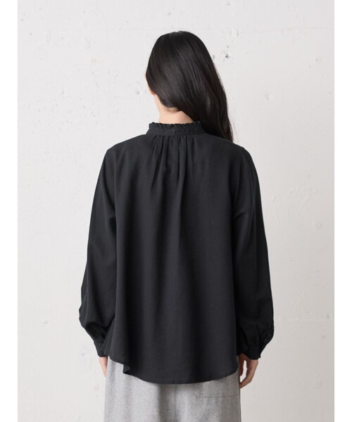 「MidiUmi」 長袖ブラウス FREE ネイビー レディース_画像8
