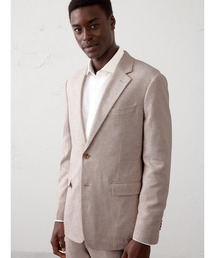 美品 Banana Republic リネン ヘリンボーン セットアップ スーツ セール】ヘリンボーン リネン メリノ スーツジャケット（スーツ
