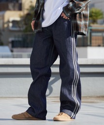 adidas スリーストライプス デニムパンツ adidas（アディダス） ジーンズ ファイヤーバード スリーストライプス