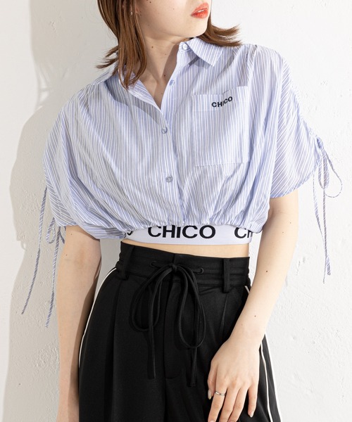 「Chico」 半袖シャツ FREE ブラック系その他2 レディース_画像4