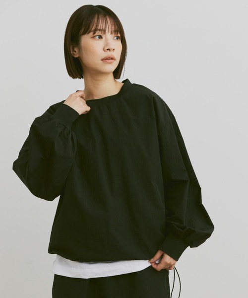 「flaner」 長袖ブラウス MEDIUM ネイビー レディース_画像2