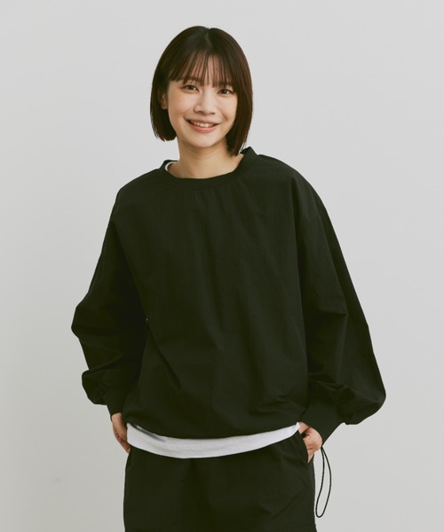 「flaner」 長袖ブラウス MEDIUM ネイビー レディース_画像3