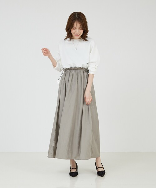 「abahouse mavie」 ドッキングワンピース フリー ブラック レディース_画像4