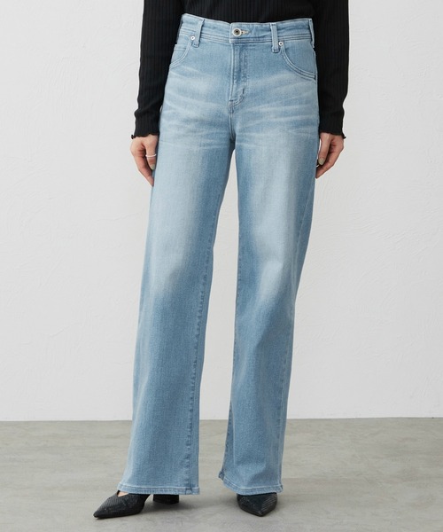 ジーンズ デニム デニムパンツ EDWIN LADIES ジャージーズ プレミアム ワイド デニムパンツ ジーンズ ストレッチ シルク混 レディース