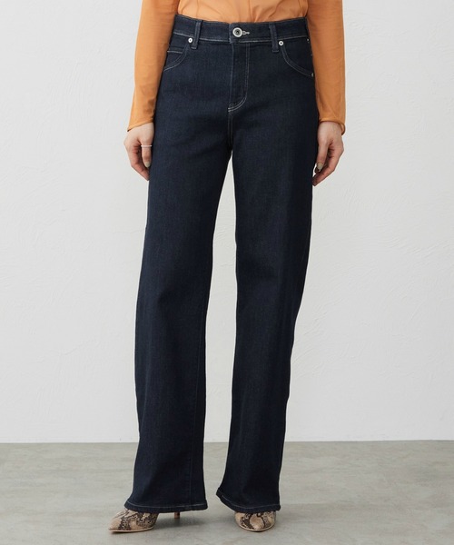 ジーンズ デニム デニムパンツ EDWIN LADIES ジャージーズ プレミアム ワイド デニムパンツ ジーンズ ストレッチ シルク混 レディース