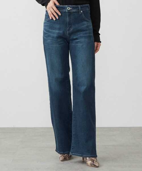 ジーンズ デニム デニムパンツ EDWIN LADIES ジャージーズ プレミアム ワイド デニムパンツ ジーンズ ストレッチ シルク混 レディース