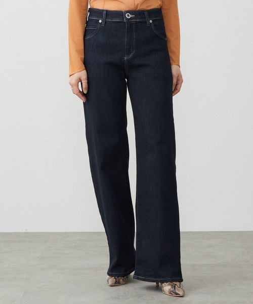 ジーンズ デニム デニムパンツ EDWIN LADIES ジャージーズ プレミアム ワイド デニムパンツ ジーンズ ストレッチ シルク混 レディース