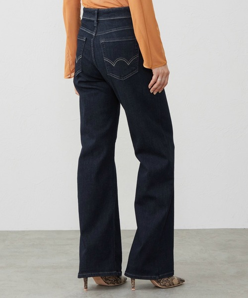 ジーンズ デニム デニムパンツ EDWIN LADIES ジャージーズ プレミアム ワイド デニムパンツ ジーンズ ストレッチ シルク混 レディース