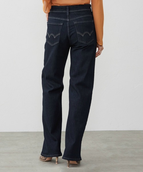 ジーンズ デニム デニムパンツ EDWIN LADIES ジャージーズ プレミアム ワイド デニムパンツ ジーンズ ストレッチ シルク混 レディース