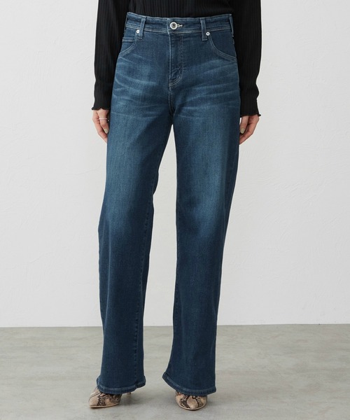 ジーンズ デニム デニムパンツ EDWIN LADIES ジャージーズ プレミアム ワイド デニムパンツ ジーンズ ストレッチ シルク混 レディース