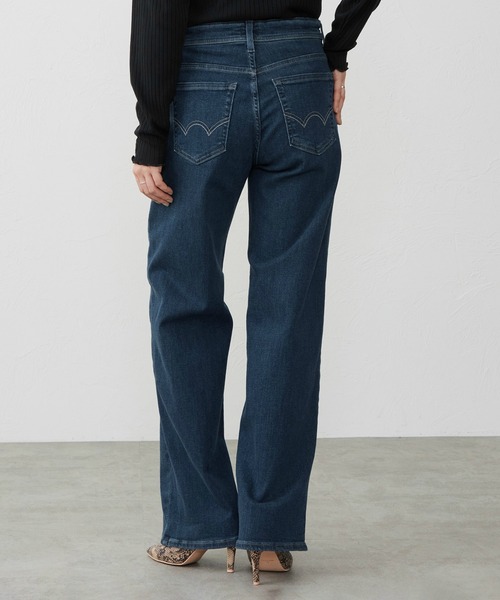 ジーンズ デニム デニムパンツ EDWIN LADIES ジャージーズ プレミアム ワイド デニムパンツ ジーンズ ストレッチ シルク混 レディース