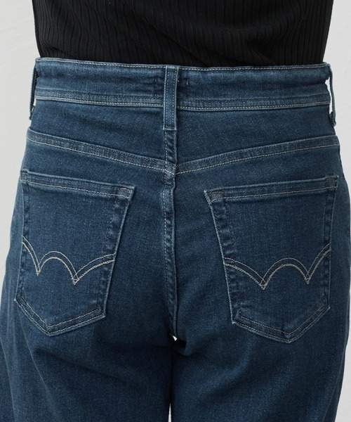 ジーンズ デニム デニムパンツ EDWIN LADIES ジャージーズ プレミアム ワイド デニムパンツ ジーンズ ストレッチ シルク混 レディース
