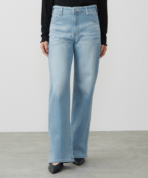 ジーンズ デニム デニムパンツ EDWIN LADIES ジャージーズ プレミアム ワイド デニムパンツ ジーンズ ストレッチ シルク混 レディース