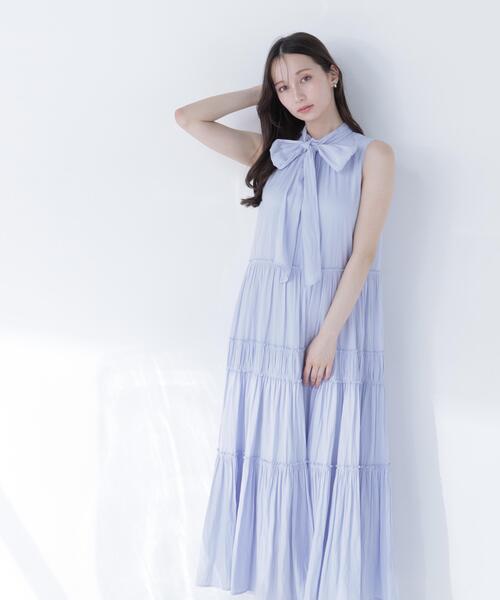 【新品】natural beauty basicバックリボンティアードワンピース NATURAL BEAUTY BASIC（ナチュラルビューティーベーシック