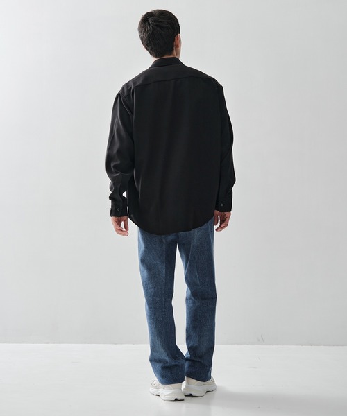 シャツ 「ATON / エイトン」別注TWIST WOOL GAUZE LOOSE FIT SHIRT メンズの画像