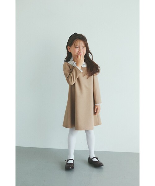 「BEAMS mini」 「KIDS」長袖ワンピース 120 ネイビー キッズ_画像3