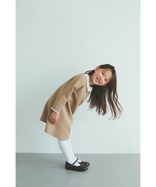 「BEAMS mini」 「KIDS」長袖ワンピース 120 ネイビー キッズ_画像4