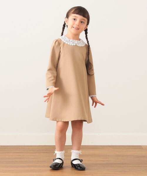 「BEAMS mini」 「KIDS」長袖ワンピース 120 ネイビー キッズ_画像5