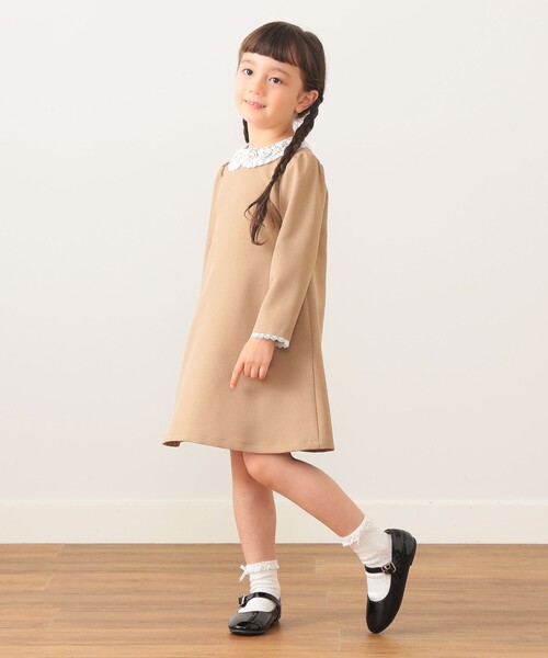 「BEAMS mini」 「KIDS」長袖ワンピース 120 ネイビー キッズ_画像6