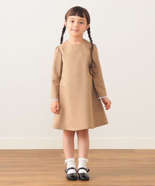 「BEAMS mini」 「KIDS」長袖ワンピース 120 ネイビー キッズ_画像8