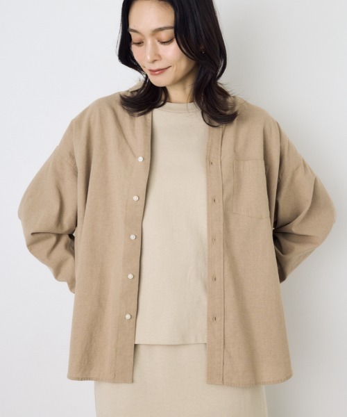 AZUL BY MOUSSY（アズールバイマウジー） リネンシャツ ブラウス