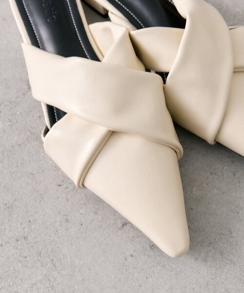 【未使用】EMILIO PUCCI ポインテッドトゥ スリングバックミュール37 mystic（ミスティック） パンプス ミュール ポインテッドトゥクロス